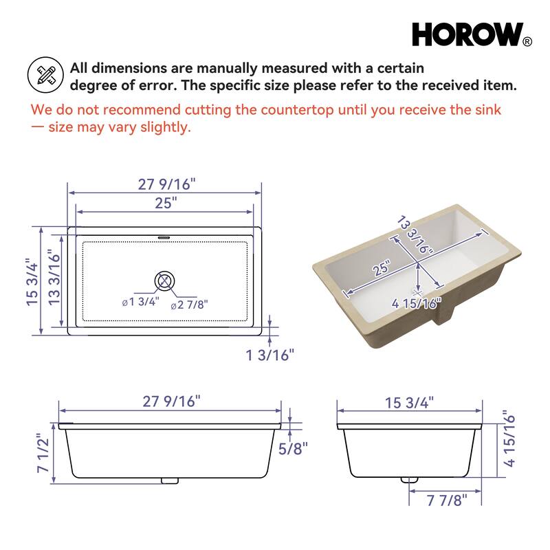 ClarityPure 27.56 in. x 15.75 in. Undermount Bathroom Sink in White Ceramic with Overflow Drain