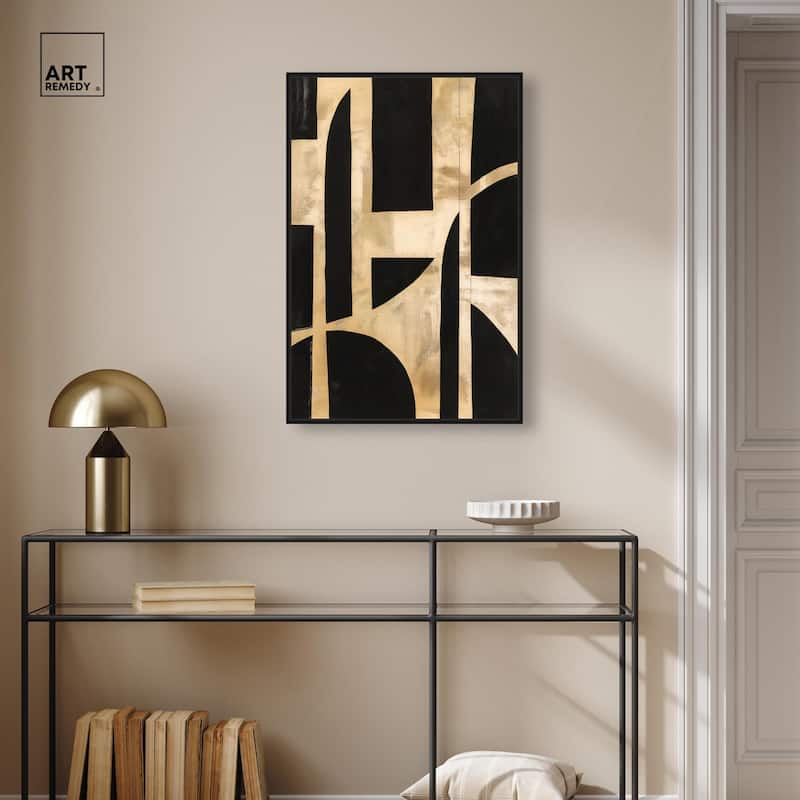 Noir and Gold II Canvas by Art Remedy