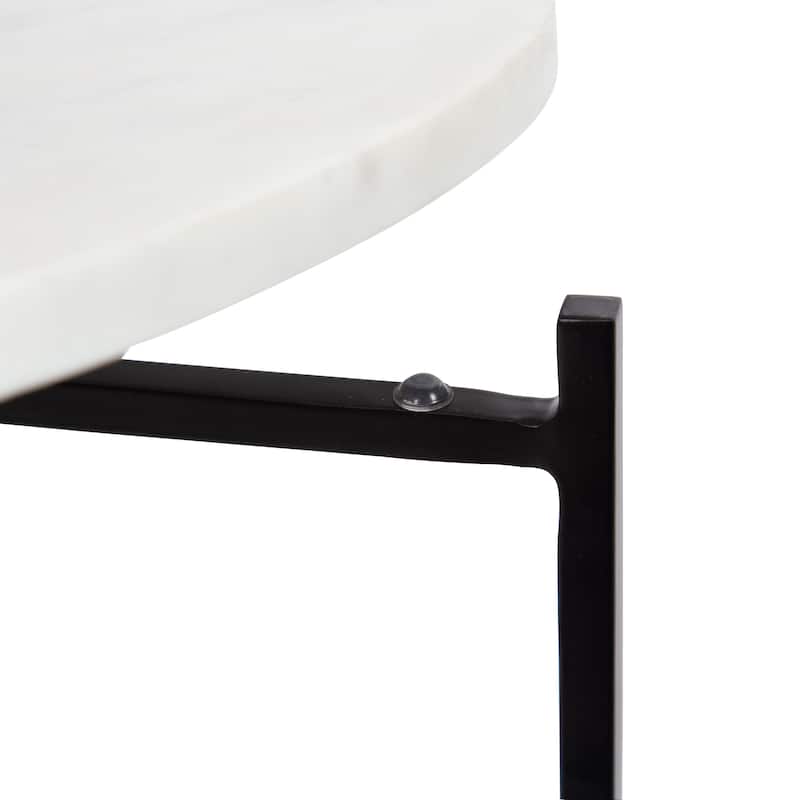 Kate and Laurel Lavish Marble Side Table