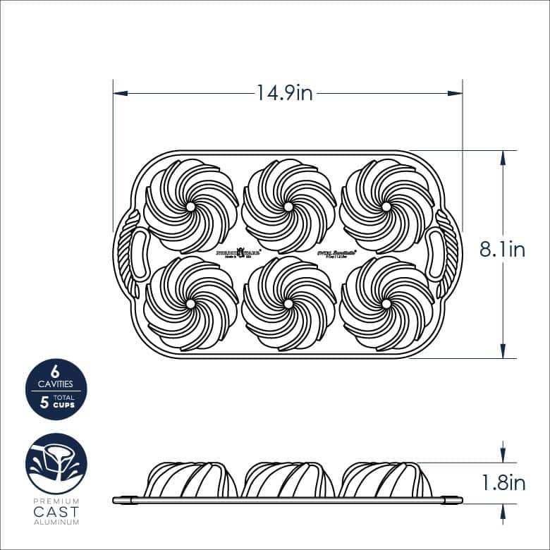 Nordic Ware Swirl Bundtlette Pan