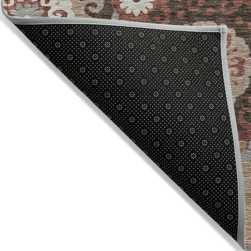 HomeRoots Floral Medallion Transitional Rectangle Outdoor Rug