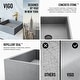 preview thumbnail 6 of 11, VIGO Alhambra 15"L x 15"W x 5"H Concreto Stone Square Bathroom Vessel Sink