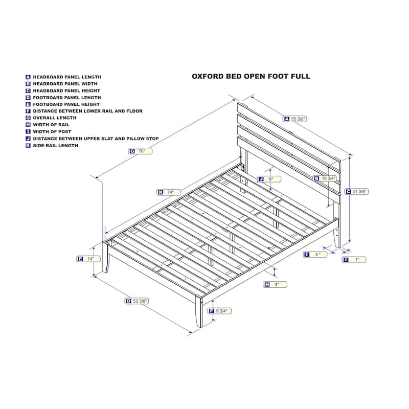 Full Size Bed Espresso Finish - Modern Renaissance Style Bed Frame - HomeStock