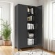 preview thumbnail 10 of 16, Anmytek 71" Tall Metal Storage Cabinet with 2 Doors and Adjustable Shelves Black for Bedroom Living Room Kitchen