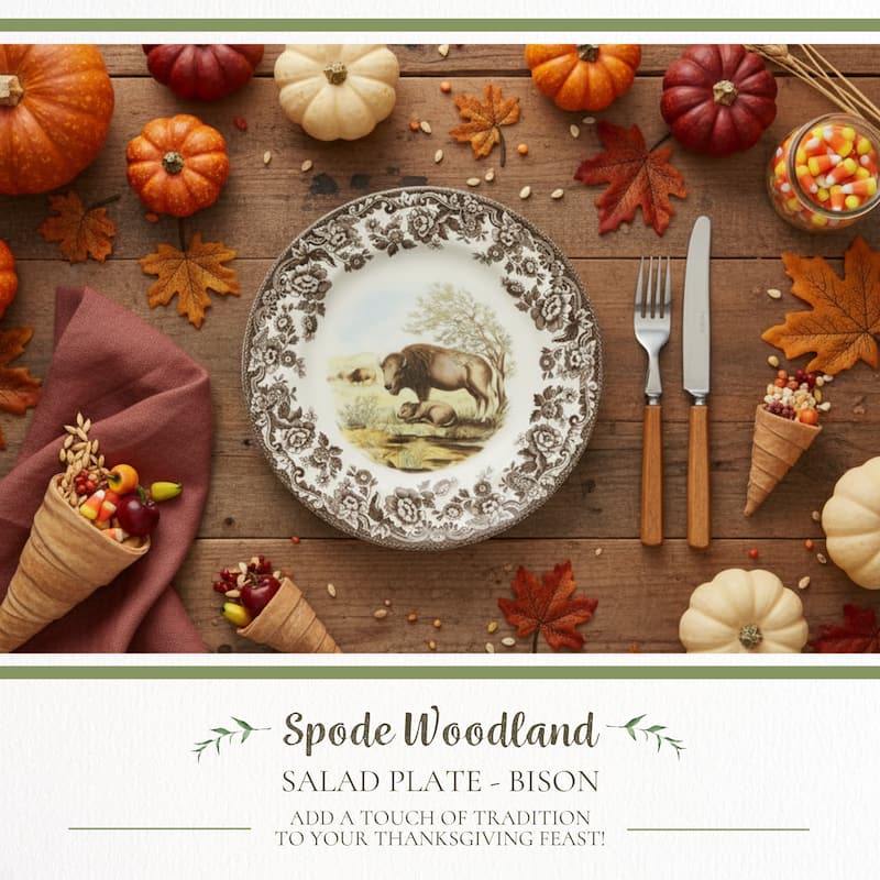 Spode Woodland Assorted Animals Salad Plate