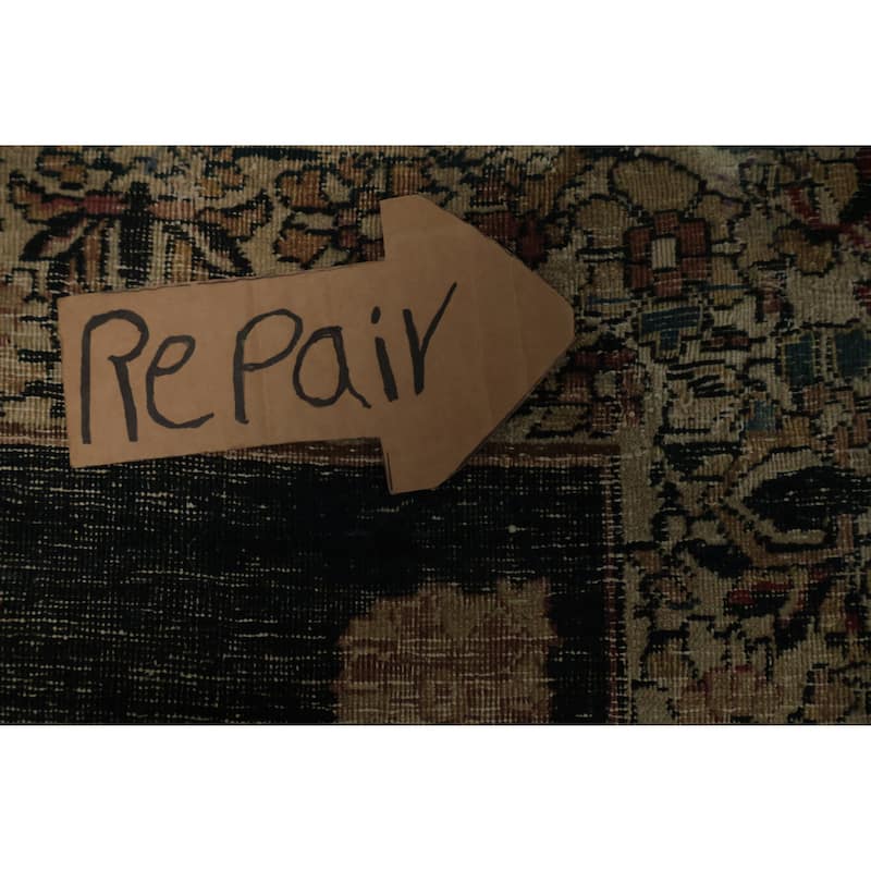 Hand Knotted Oriental 100% Wool Carpet Traditional Floral Red Kerman (Ravar) Area Rug - 5' 10'' X 3' 3''