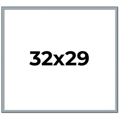 32x29 Frame Rustic Sky Blue Solid Wood Picture Frame | 0.75 Inch