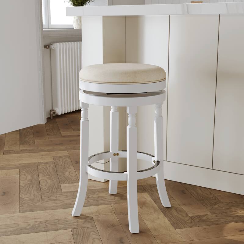 30" Bar Stool, Weathered Gray Finish