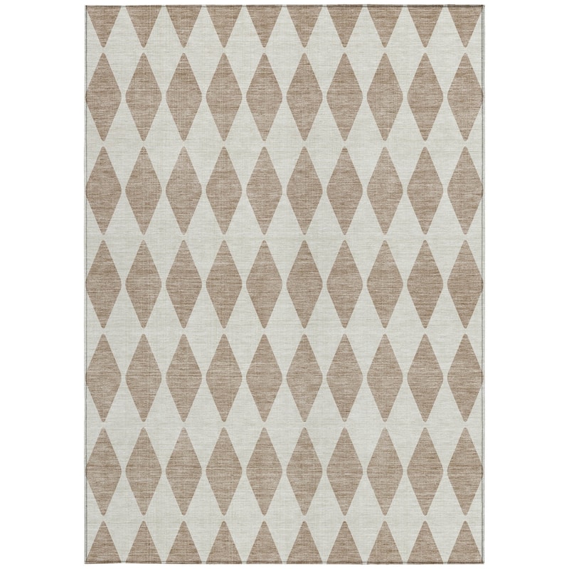 HomeRoots Geometric Transitional Rectangle Outdoor Rug