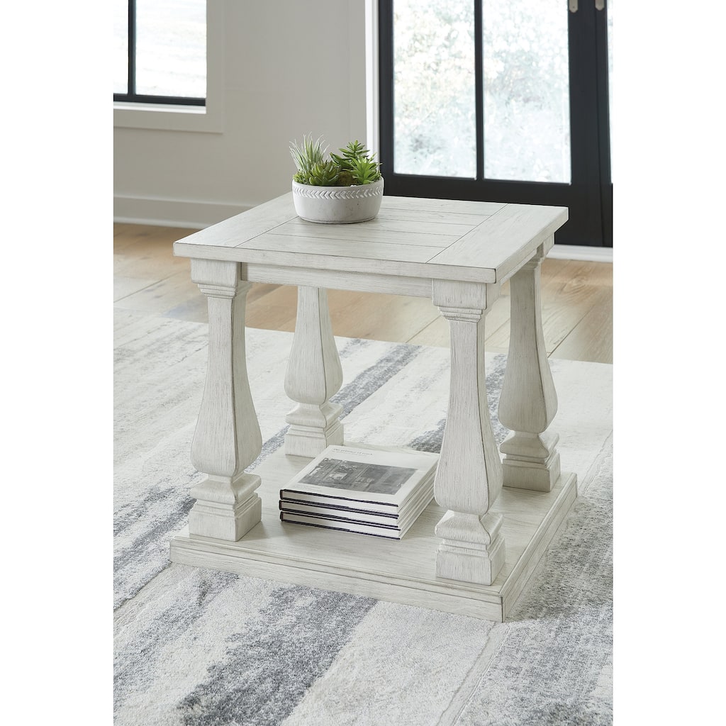 Signature Design by Ashley Arlendyne White End Table - 27"W x 24"D x 24"H