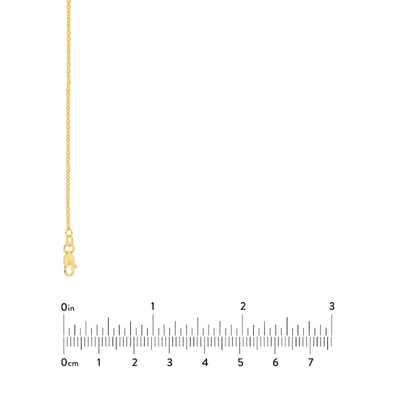 Curata 14k Yellow Gold 1.5mm Cable Chain Necklace (Lobster)