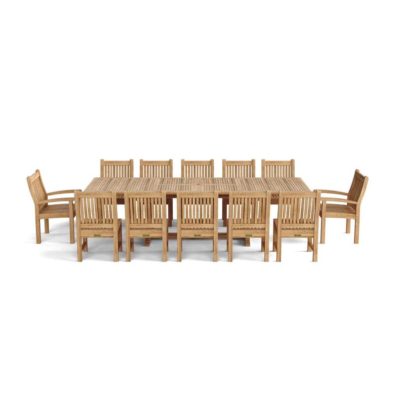 Rectangular Dining Set 13-Piece - Modern Dining Table with Chairs for Kitchen or Dining Room