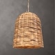 preview thumbnail 2 of 4, Uttermost 21615 Rotorua 14" Wide Pendant with Seagrass Shade