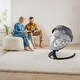 preview thumbnail 2 of 8, Portable Baby Swing for Newborns with Bluetooth Music and 5 Speeds Remote and Washable Seat