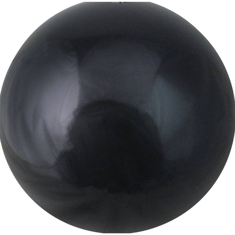 Shiny Jet Black Shatterproof Christmas Ball Ornament 10" (250mm)