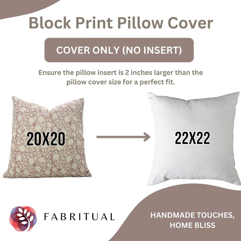 Fabdivine Light Purple Soft Pure Linen Fabric Bohemian Pillow Cover Decoration