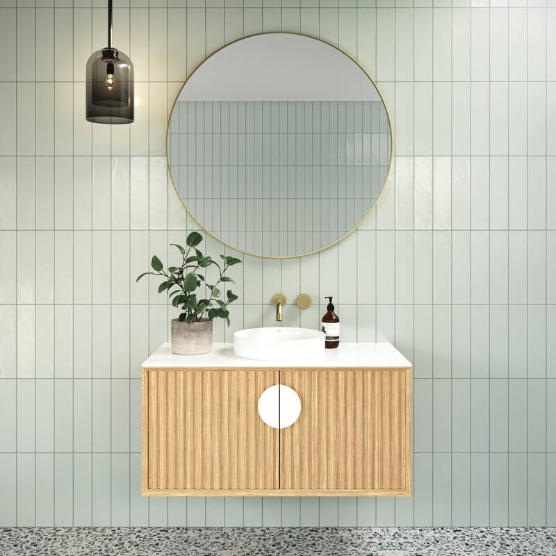 Glass Warehouse SF-R-36 Leia 36" Diameter Contemporary Circular Framed