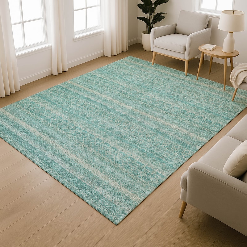 Premium Washable Super Soft Boho Stripes Mayfield Rug
