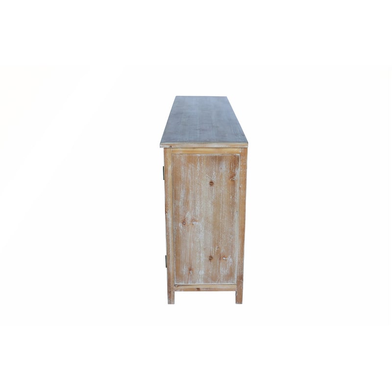 60in White Accent Cabinet with 4 Doors