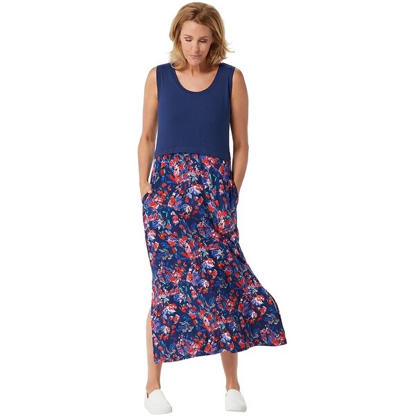 navy blue petite maxi dress