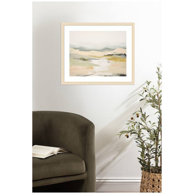 Kate and Laurel Tranquil Landscape No. 1 by Amy Lighthall Framed Wall Art Print