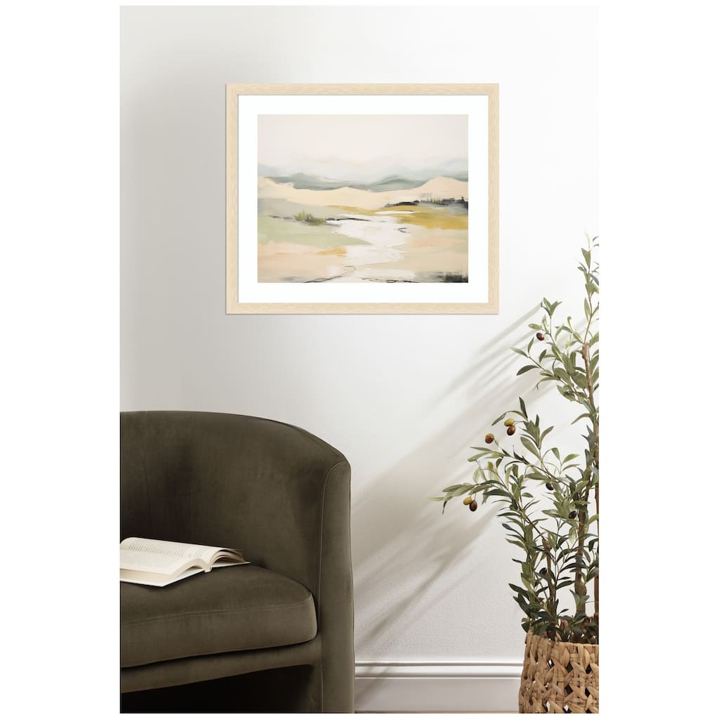 Kate and Laurel Tranquil Landscape No. 1 by Amy Lighthall Framed Wall Art Print