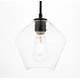 preview thumbnail 13 of 11, Elegant Lighting Gene Single Light 8" Wide Mini Pendant with Clear