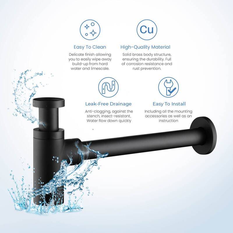 Bathroom Sink Decorative Round Bottle Trap
