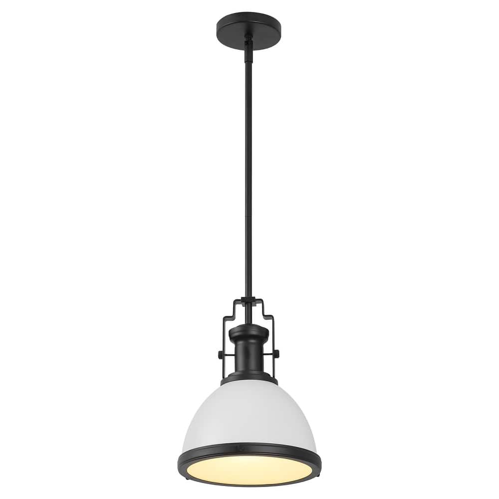 JONATHAN Y Deere Adjustable Iron/Glass Vintage LED Dome Pendant