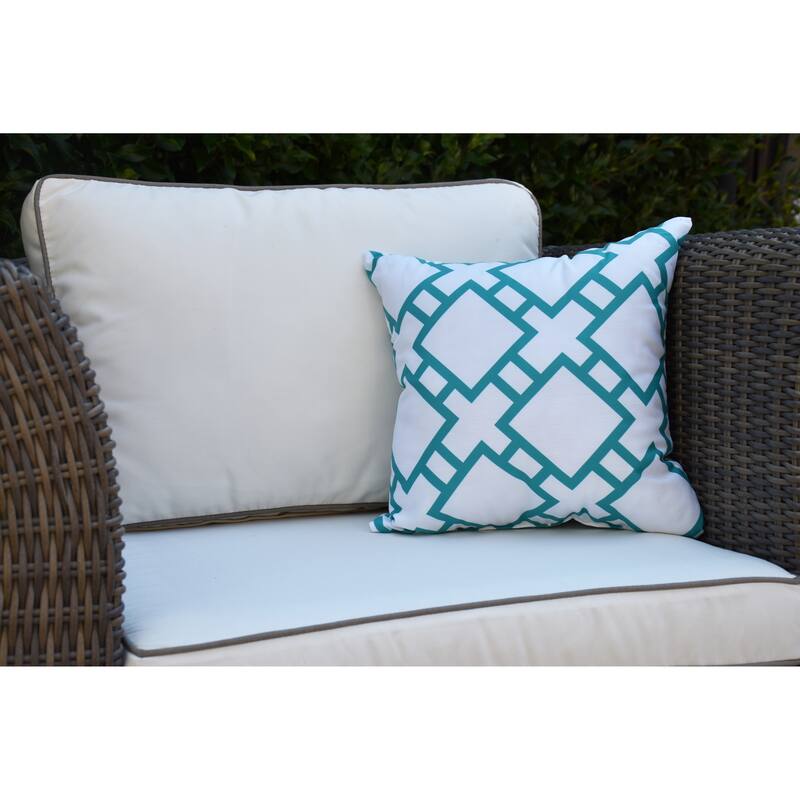 18 x 18 Inch Square in St. Louis Geometric Print Outdoor Pillow