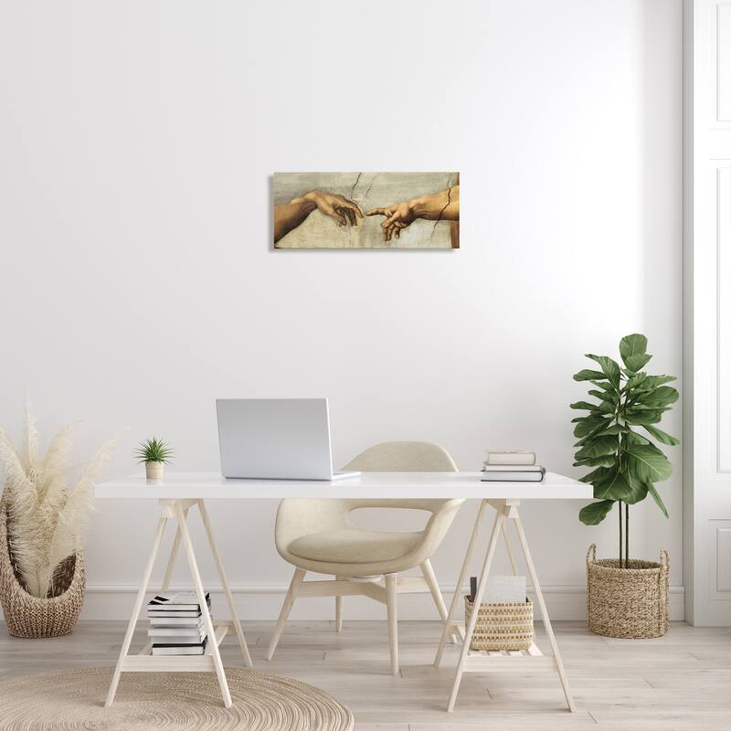 Stupell Hands of The Creation Of Adam Religious Painting Canvas Wall Art