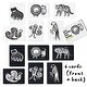 preview thumbnail 1 of 3, Wee Gallery Art Cards for Baby - Jungle Collection - Black