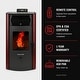 preview thumbnail 9 of 7, ComfortBilt HP50S 2,200 sq. ft. Pellet Stove with a 47-lb Hopper in Burgundy