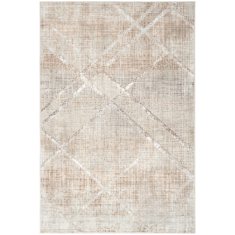 Nourison Home Iliana Indoor only Grey Abstract Area Rug - 7' 10" x 9' 10" - Mocha