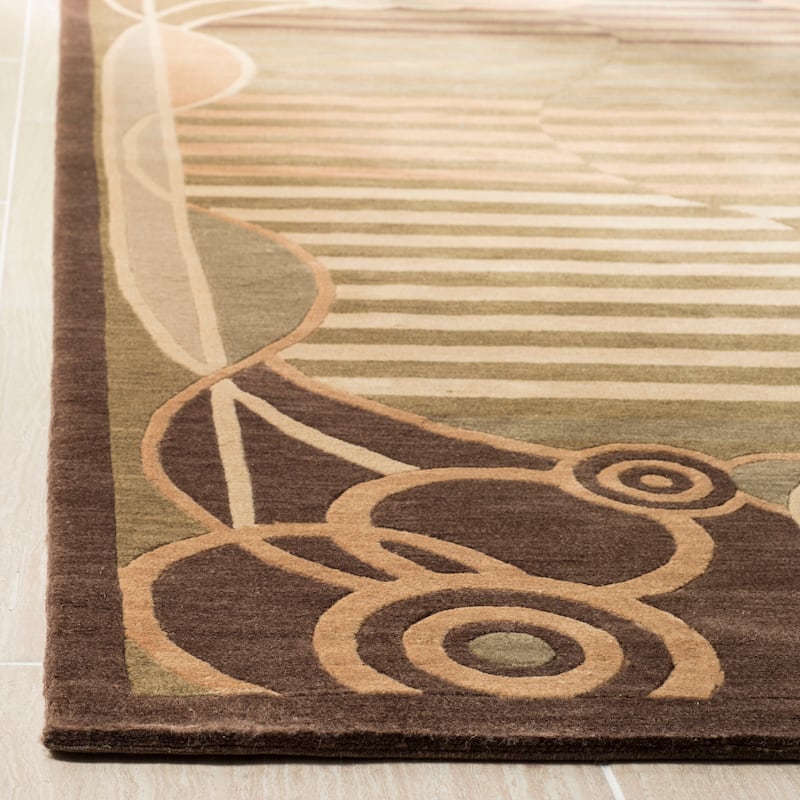 SAFAVIEH Couture Hand-knotted Tibetan Helmtrud Modern Wool Rug