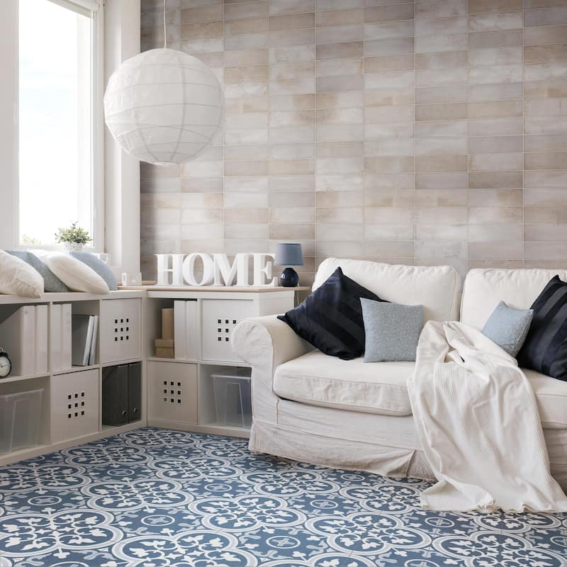 Lacou Aqua 9-3/4 In. X 9-3/4 In. Pocelain Floo And Wall Tile 10 88 Sq Ft Case Fcd10laq%2f306768824