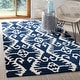 preview thumbnail 4 of 147, SAFAVIEH Handmade Wyndham Zvonka Modern Wool Rug 10' x 14' - Royal Blue/Ivory - Rectangle
