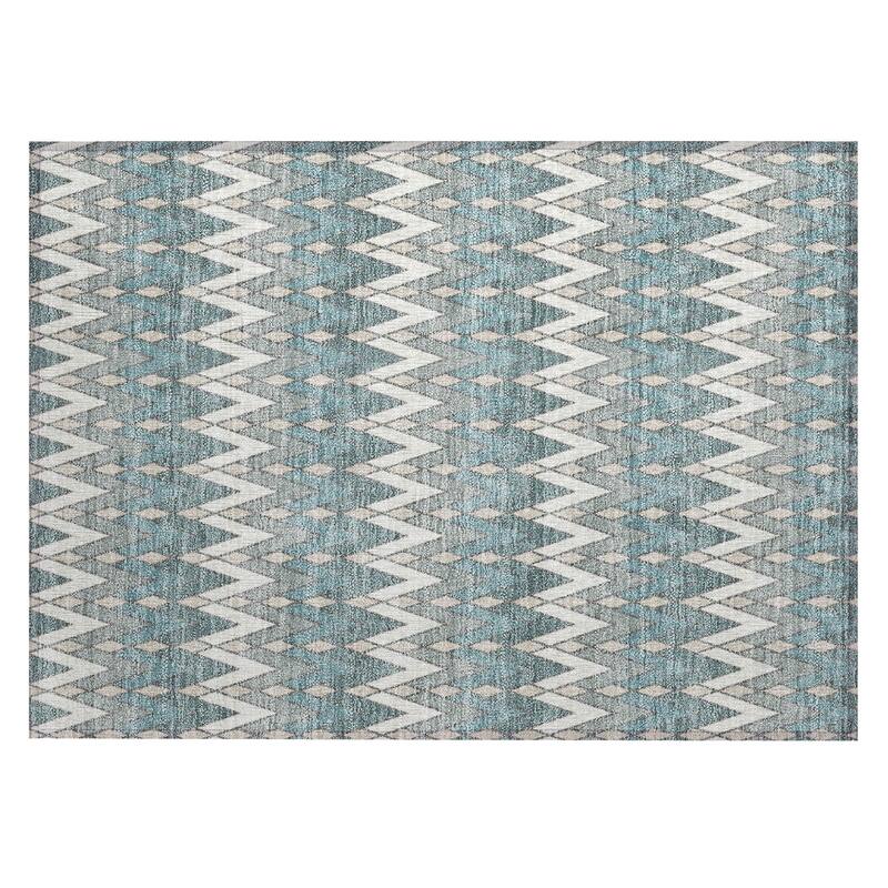 Machine Washable Indoor/ Outdoor Modern Baxter Chantille Rug