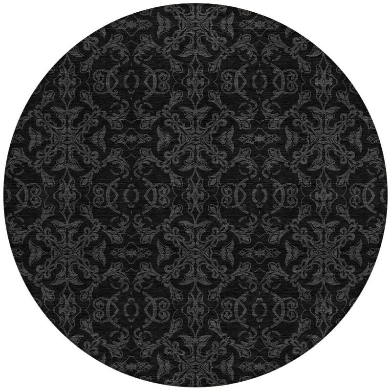 HomeRoots Medallion Transitional Rectangle Outdoor Rug