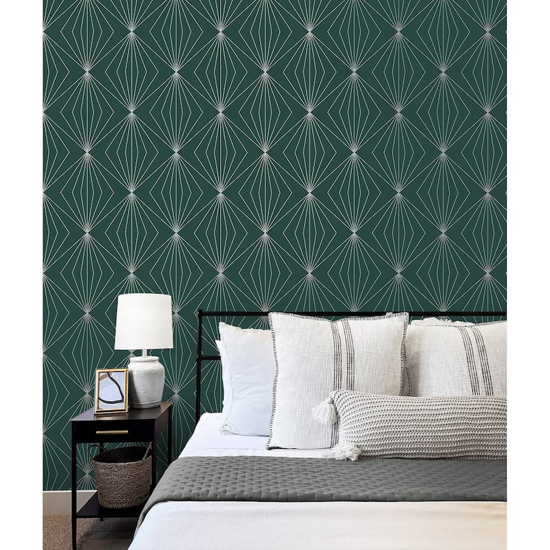 Seabrook Designs Diamond Vector Non-Woven Unpasted Wallpaper