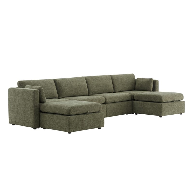 Mia Oversized Modular Sectional Fabric Sofa