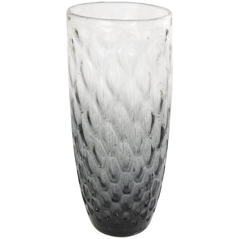 Black Glass Handmade Ombre Vase