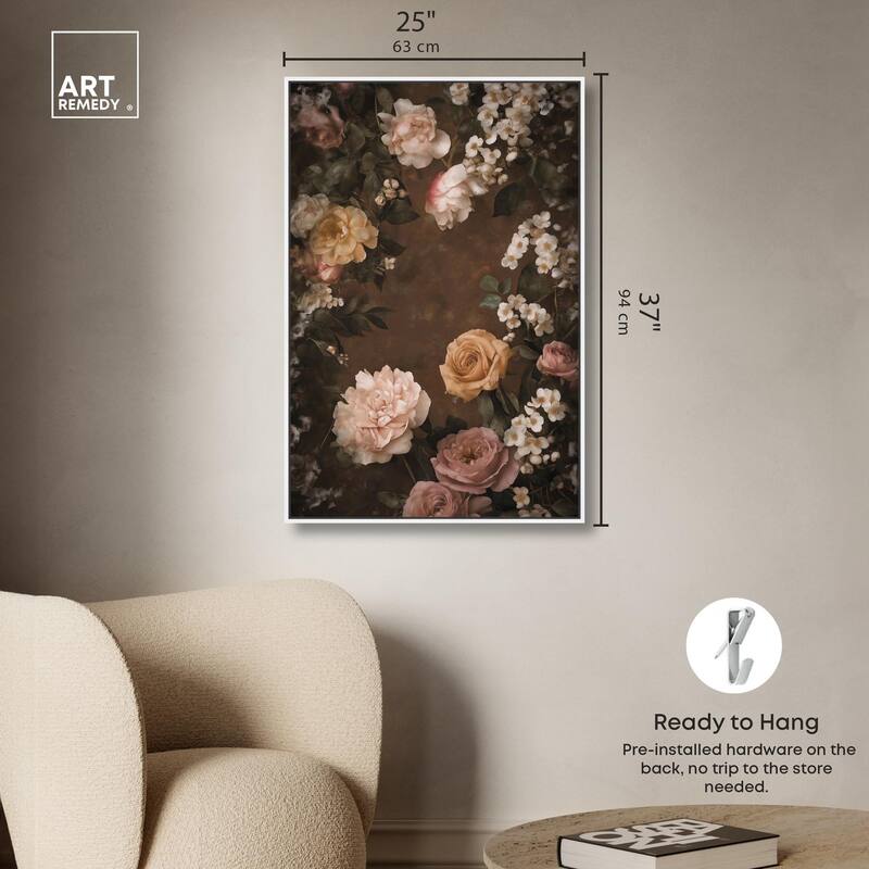 Faded Florals Fable I Canvas by Art Remedy