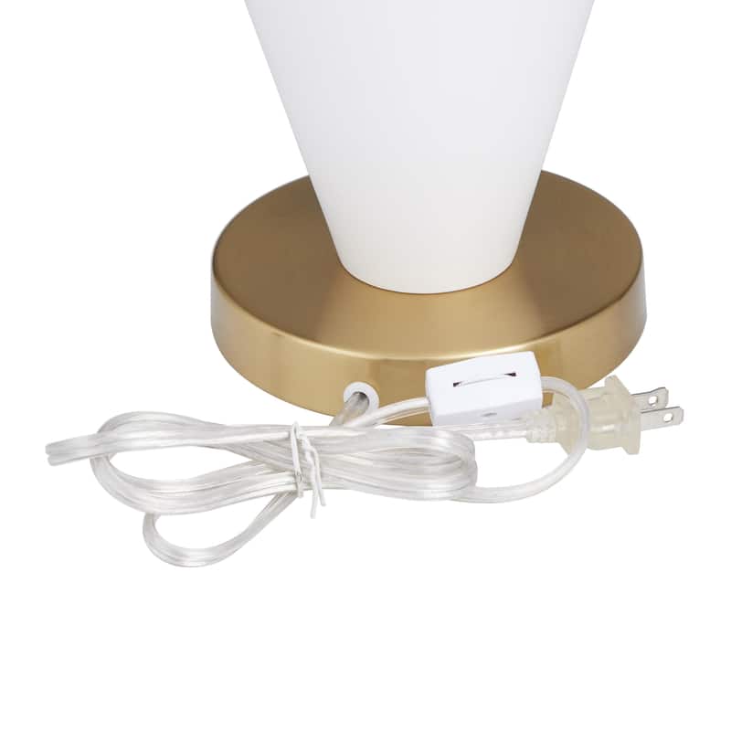 Metal Room Table Lamp with Gold Accents - Black or White - CosmoLiving by Cosmopolitan