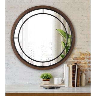 Kate and Laurel Audubon Round Framed Wall Mirror