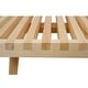 preview thumbnail 13 of 43, 60" Solid Wood Platform Bench Rubberwood Rectangular Entryway Vanity Bench with Slatted Design for Home Office Living Room