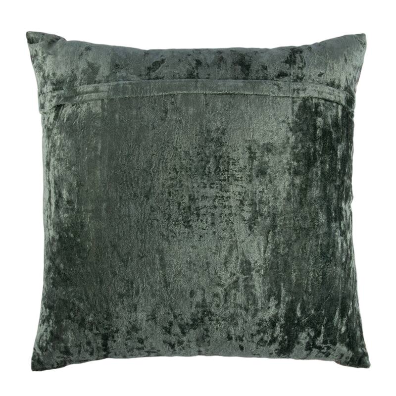 Baroque Leaf Velvet Embroidered Square Decorative Throw Pillow