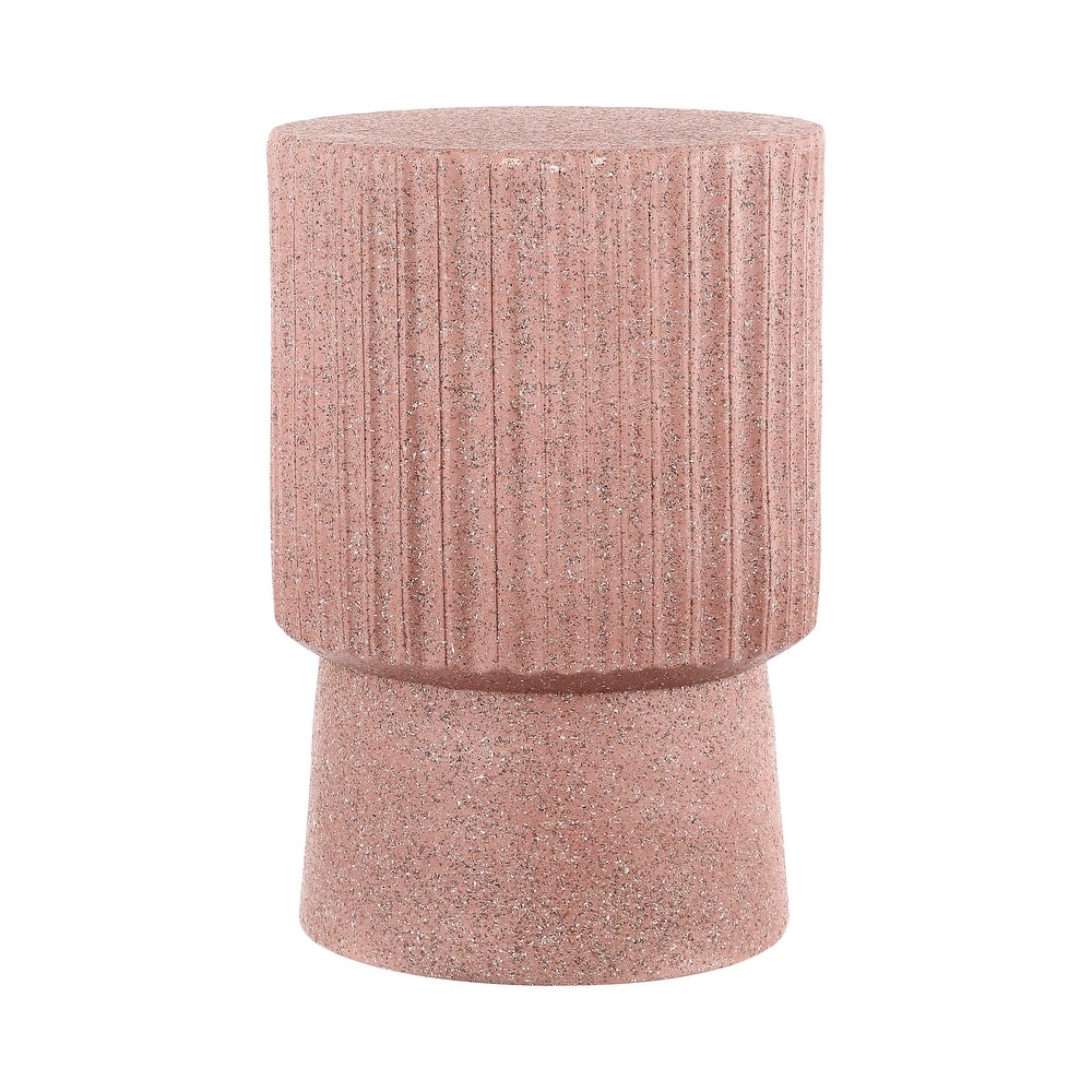 JONATHAN Y Kline 19" Modern Art Deco Tambour Accent Table