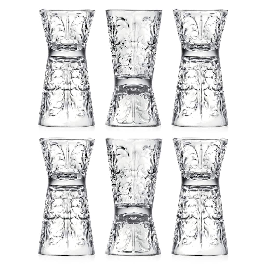 Majestic Gifts Inc. Glass reversible Shot Glasses - Set of 6 - 2"
