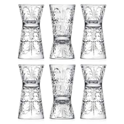 Majestic Gifts Inc. Glass reversible Shot Glasses - Set of 6 - 2"